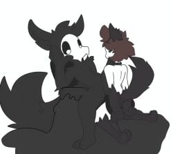 2d_animation animal_humanoid animated anthro balls black_body black_fur blue_eyes bottomwear brown_hair canid canid_humanoid canine canine_humanoid canis chair changed_(video_game) clothing collar collar_only dark_body dark_skin duo ears_up erection eye_roll fellatio fluffy fluffy_tail fluid-body fluid_on_face fluids_on_ground frame_by_frame fur furniture furroneta fuzzy genitals goo_creature goo_on_arm goo_on_feet goo_on_leg goo_transformation hair half-closed_eyes hands_behind_back head_on_hand humanoid humanoid_on_anthro humanoid_penetrated hybrid kneeling leaning leaning_backward lin_(changed) liquid_hair looking_at_another looking_at_partner loop makeup male male/male mammal mammal_humanoid mascara mask mid_transformation narrowed_eyes nude on_chair oral penetration penile penis penis_in_mouth pseudo_hair puro_(changed) sex short_hair shorts simple_background sitting sitting_on_chair size_difference skinny slime tail tail_motion tailwag throne transformation white_background wolf wolf_humanoid