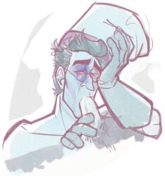 artist_request black_eye blowjob erection fellatio gay gloves hat male male_only medic_(team_fortress_2) oral oral_sex penis pubic_hair sucking_penis team_fortress_2