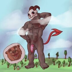 american_mythology animal_genitalia animal_penis anthro armpit_hair bear blood bodily_fluids body_hair bone canine_genitalia canine_penis cloud devil(matthewstiffer) duo genitals hi_res horn indigenous_north_american_mythology macro male male/male mammal matthewstiffer muscular muscular_anthro muscular_male mythology north_american_mythology nosebleed penis red_eyes size_difference skull skull_head wendigo