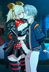 ai_generated bedroom burnice_white kissing tagme wise_(zenless_zone_zero) zenless_zone_zero