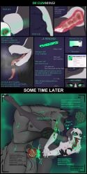 absurd_res anal anal_sex animal_genitalia animal_penis animal_pussy animal_vulva anthro balls bandage big_balls big_penis black_body black_fur black_sclera bodily_fluids breast_squish breasts canid canine canine_genitalia canine_penis canine_pussy canine_vulva canis comic cum cum_in_ass cum_inside cunnilingus domestic_dog drinking drugs ejaculation electronics female fur genital_fluids genitals green_background green_eyes grey_body grey_fur grey_hair hair hi_res injection jesuscheesus lactating larger_male leaning_on_wall leg_grab male male/female mammal muscular muscular_male nipple_piercing nipples oral overdose penetration penis phone piercing pubes purple_background pussy raised_leg recording saliva saliva_on_tongue saliva_string sex sharp_teeth side_view simple_background size_difference smaller_female solo squish stomach_bulge teeth text throbbing throbbing_balls tongue tongue_out tongue_piercing vaginal_fluids vaginal_penetration vein white_body white_fur x-ray_view