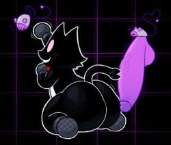 ambiguous_gender anthro ass balls big_butt big_penis blush bodily_fluids bow_tie cable cable_tail cat_mike_(deltarune) colored computer_mouse deltarune digital_drawing_(artwork) digital_media_(artwork) electronics felid feline feral foreskin foreskin_play foreskin_pull genitals group heart_symbol huge_cock imminent_sex mammal maus_(deltarune) microphone mike_(deltarune) mouse murid murine oblivious penis playing rodent size_difference smile sweat trio undertale_(series) vein veiny_penis zlut385