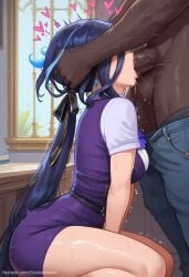 1boy1girl ai_generated busty cheating clorinde_(genshin_impact) commission deepthroat female forced forced_oral genshin_impact huge_ass huge_breasts huge_cock huge_testicles male milf netorare office office_lady patreon patreon_url patreon_username rape secretary sinderellaart thick voluptuous