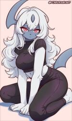 absol big_breasts breasts female furry huge_breasts pokemon pokemon_(species) thick_thighs wide_hips yorusagi