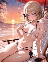 ai_generated azur_lane bikini nipple_slip nipples pubic_hair small_breasts z23_(azur_lane)