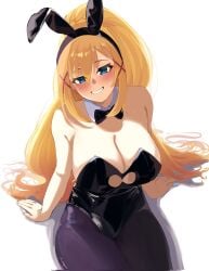 1girls adult adult_female arm_support bare_arms bare_chest bare_hands bare_shoulders bare_skin big_breasts black_bowtie black_bunny_ears black_bunnygirl_costume black_bunnysuit black_hairband black_legwear black_leotard black_pantyhose black_stockings black_topwear blonde_eyebrows blonde_female blonde_hair blonde_hair blonde_hair_female blue_eyes blue_eyes_female blush blush_face blushing_at_viewer blushing_female blushing_lines bowtie breasts bunny_ears bunnygirl bunnygirl_outfit busty busty_female busty_girl cleavage collar collarbone curvaceous curvaceous_body curvaceous_female curvaceous_figure curvaceous_hips curvy curvy_body curvy_female curvy_figure curvy_hips darkness_(konosuba) exposed_arms exposed_chest exposed_shoulders exposed_skin female female_focus female_only fingers groin hair_between_eyes hairband head_tilt high_resolution highres hourglass_figure kono_subarashii_sekai_ni_shukufuku_wo! large_breasts lean_figure legwear leotard lips long_hair looking_at_viewer looking_up looking_up_at_viewer mature mature_female narrow_waist pantyhose plump_breasts ponytail shoulders sidelocks simple_background sitting sitting_on_ass sitting_on_floor sitting_on_ground slender_body slender_waist slim_waist smile smiley_face smiling smiling_at_viewer solo stockings thick_thighs thighs tilted_head topwear tsunkyun upper_body very_long_hair white_background white_collar white_wrist_cuffs wide_hips wrist_cuffs