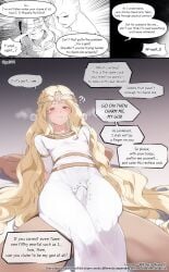 2boys blonde_hair blonde_hair_male bulge clothed demigod divine elden_ring erect_nipples_under_clothes erect_penis erection femboy feminine_male fully_clothed god gold_eyes golden_eyes golden_hair gu599 male miquella penis_bulge royal royalty shadow_of_the_erdtree thighjob trap twink