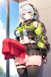 1futa ai_generated anby_demara embarrassed erection futanari huge_breasts towel zenless_zone_zero