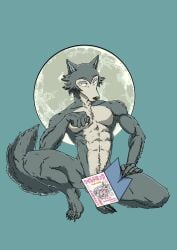 anime anthro balls ballsack beastars claws cock covering covering_crotch covering_self feet flaccid flaccid_cock flaccid_penis fur furry furry_male furry_only furryart furryartist furryartwork grey_fur grey_hair large_penis legoshi_(beastars) legosi_(beastars) long_fingernails magazine moon muscular muscular_anthro muscular_male penis penis_out saucyeel sexy sexy_pose sexyfur squat squatting squatting_position tail thick_thighs werecanine werewolf wolf wolf_boy wolf_ears wolf_humanoid wolf_tail yiff
