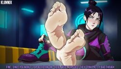 ai_generated foot_fetish kiryu-sketchbook klumnik wraith_(apex_legends)