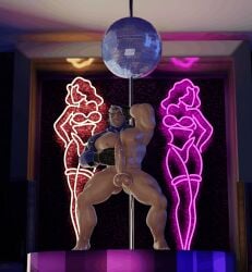 3d 3d_animation animated dick_swing duckduckdick hazard_(overwatch) male_nudity male_only naked_dancing nude nude_male overwatch overwatch_2 pole pole_dancer pole_dancing swinging_balls swinging_penis