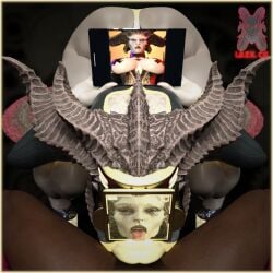 :>= big_ass big_breasts blowbot_(ibex) blowjob blowjob_face body_modification bodysuit corruption diablo drone dronification fellatio fellatio_gesture high_heels ibex-cg ibex_(company) lilith_(diablo) mind_break mind_control transformation