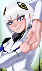 2025 ai_art ai_generated background blue_eyes cevio kafu_(cevio) shadman_(style) shadman_homage vampiregurl vampiregurl_(artist) white_hair