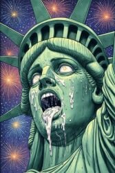 ai ai_art ai_assisted ai_generated bukkake crown cum cum_facial cum_in_mouth cum_on_face face face_focus facial female female_focus female_only fireworks flipped_image french french_female lady_liberty patriotic patriotism rule34 rule_34 star_eyes stars statue statue_of_liberty tagme tall tall_female tall_girl tongue united_states_of_america usa