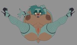 absurd_res accessory alternative_fashion anthro anus areola arm_above_head armband armwear ass athletic athletic_anthro barely_visible_anus belly_piercing big_breasts big_butt birthday blue_body blurred_background bracelet breasts chair chest_tuft clothed clothing collar dialogue digital_media_(artwork) ear_piercing english_text eyebrows eyelashes fangs female fishnet_armwear fishnet_clothing fishnet_leggings fishnet_legwear fishnet_thigh_highs flexible footwear front_view furniture genitals hair hair_accessory hand_behind_head happy hare head_tuft hi_res high_heels huge_breasts huge_butt humanoid_genitalia humanoid_hands humanoid_vulva jewelry lagomorph leggings legwear leporid long_ears long_hair looking_at_viewer lying mammal mohawk mostly_nude multicolored_body nipples on_back one_eye_closed open_mouth open_smile partially_clothed piercing punk rabbit_ears ravrous red_tongue remy_the_jackrabbit_(jaydiman) sega shaded shoes smile solo sonic_the_hedgehog_(series) spiked_armband spiked_bracelet spiked_collar spikes spread_legs spreading suggestive suggestive_dialogue suggestive_pose talking_to_viewer teeth text thick_thighs thigh_highs tongue tongue_piercing topwear tuft two_tone_body vulva white_body wide_hips