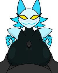 1boy 1boy1girl 1girls 2d 3:4 animated animated animated beat_banger beat_banger_no_music black_background blue_fur blue_hair cat_ears cat_eyes catgirl deltarune deltarune_chapter_2 felid feline female female_focus looking_at_viewer male male_pov paizuri pauldrons pov pov_male pov_paizuri shitfart29 smiling_at_viewer tasque_manager_(deltarune) titjob titjob_pov undertale undertale_(series)