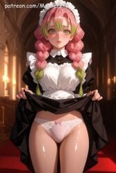 ai_generated anime beautiful beauty blush blush breasts cute demon_slayer embarassed_nude_female embarrassed embarrassed_female embarrassed_nude_male eyes female flat_belly girl girly high_quality high_resolution highres human innocent kanroji_mitsuri kimetsu_no_yaiba legs long_hair looking looking_at_viewer love maellepetite maid maid_apron maid_headdress maid_outfit maid_uniform medium_breasts naked nsfw nude nude_female nudity oil oiled oiled_body oiled_skin petite petite_body petite_female pose shiny_skin shy skinny skirt_lift skirt_pull skirt_up slim slim_waist small_breasts teenage_girl uncensored young
