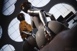 1boy 2girls 3d android assjob atomic_heart ballerina between_buttocks big_breasts big_thighs blonde_hair breasts buttjob crown_braid curvaceous curvy curvy_figure cyborg cyborg_girl ekaterina_nechayeva female focus_entertainment gynoid hips hot_dogging hourglass_figure huge_ass huge_breasts large_breasts left_(atomic_heart) legs male male/female mature mature_female metallic_body mundfish rebirthzina right_(atomic_heart) russian russian_girl sitting sitting_on_penis straight the_twins_(atomic_heart) thick thick_hips thick_legs thick_thighs thighs voluptuous voluptuous_female waist wide_hips zina_(artist)