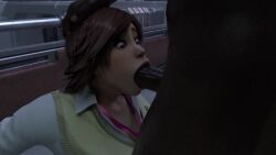 1boy 1girls 3d 3d_animation animated blowjob dark-skinned_male dark_skin deepthroat face_fuck face_fucking fellatio female hornybeetle kazama_asuka longer_than_10_seconds male namco no_sound oral oral_sex short_playtime shorter_than_20_seconds tagme tekken tekken_8 video