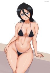 1girls arm_support bare_arms bare_belly bare_chest bare_hands bare_hips bare_legs bare_midriff bare_navel bare_shoulders bare_skin bare_thighs belly belly_button bikini bikini_bottom bikini_only bikini_top black_hair black_hair_female bleach breasts cleavage collarbone curvaceous curvaceous_body curvaceous_female curvaceous_figure curvaceous_hips curvaceous_thighs curvy curvy_body curvy_female curvy_figure curvy_hips curvy_thighs exposed_arms exposed_belly exposed_chest exposed_hips exposed_legs exposed_midriff exposed_navel exposed_shoulders exposed_skin exposed_thighs female female_focus female_only fingernails fingers groin hair_between_eyes halterneck head_tilt high_resolution highres hourglass_figure kuchiki_rukia lean_figure lips long_hair looking_at_viewer medium_breasts midriff narrow_waist navel shoulders simple_background slender_body slender_waist slim_waist solo standing string_bikini swimsuit swimwear thick_thighs thighs tilted_head upper_body white_background wide_hips