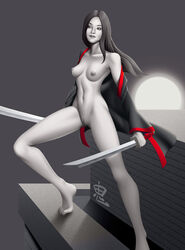 1girls armed asian asian_female breasts dark_horse female female_only miho_(sin_city) oni_(artist) sin_city solo