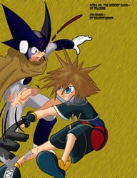 bass_(mega_man) crossover disney gay kingdom_hearts male male_only mega_man mega_man_battle_network penis sora trainer_(artist) yaoi