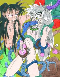 inuyasha inuyasha_(character) naraku trainer trainer_(artist) yaoi