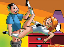 1boy 1girls bottomless comics-toons disney female human kim_possible kimberly_ann_possible knee_socks kneehighs kneesocks male penis pussy sex socks straight straight_hair vaginal wade_load white_socks