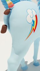 3d anatomically_correct casual casual_scat cumcomet equine feces female friendship_is_magic horse mammal my_little_pony nude pussy rainbow_dash_(mlp) scat solo walking