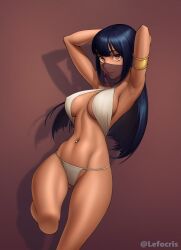 1girls arm_behind_head armband armpit armpit_crease armpit_peek armpits arms_behind_head ass_visible_through_thighs bare_armpits bare_arms bare_belly bare_chest bare_hands bare_hips bare_knees bare_legs bare_midriff bare_navel bare_shoulders bare_skin bare_thighs belly belly_button belly_button_piercing belly_dancer bewitching_thighs big_breasts black_hair black_hair_female breasts brown-skinned_female brown_background brown_skin brown_skinned_female busty busty_female busty_girl child_bearing_hips collarbone curvaceous curvaceous_body curvaceous_female curvaceous_figure curvaceous_hips curvaceous_thighs curvy curvy_body curvy_female curvy_figure curvy_hips curvy_thighs digital digital_art digital_drawing digital_drawing_(artwork) digital_media digital_media_(artwork) elbows exposed_armpits exposed_arms exposed_belly exposed_chest exposed_hips exposed_legs exposed_midriff exposed_navel exposed_shoulders exposed_skin exposed_thighs face_veil female female_focus female_only fertile_hips groin hairless_armpits hand_behind_head hands_behind_head harem_girl harem_outfit high_resolution highres hourglass_figure inframammary_fold inguinal_crease inguinal_ligament knees large_boobs large_breasts lean_figure lefocris leg_up linea_alba lips long_hair looking_at_viewer midriff narrow_waist navel navel_piercing navel_piercings nipple_bulge original original_art original_artwork original_character pierced_belly_button pierced_navel plump_breasts posing posing_for_the_viewer red_eyes red_eyes_female shaved_armpits shoulders sidelocks simple_background slender_body slender_waist slim_waist solo standing stomach thick_thighs thigh_gap thighs underboob veil wide_hips