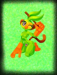 69blackcat69 anthro chastity chastity_cage chastity_device grookey solo