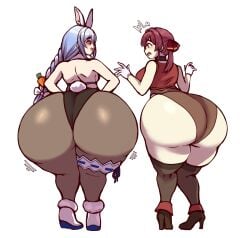 artist_request ass ass_comparison ass_envy ass_focus ass_size_difference big_ass bottom_heavy hololive hololive_japan houshou_marine huge_ass hyper_ass jojobee jojoniumart source_request tagme tagme_(artist) thick_thighs usada_pekora virtual_youtuber vtuber