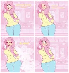 2020s 2024 background big_ass big_breasts blue_eyes blue_pants blush colored colored_outline comic comic_page comic_panel dialogue embarrassed embarrassed_female eyelashes fart fart_cloud fart_fetish fluttershy_(mlp) friendship_is_magic frowning grabbing_ass humanized hyper_fart inside long_hair long_sleeves my_little_pony my_little_pony_friendship_is_magic oddtenn pink_hair sad sketch smell_fetish smelly stinkify stinky tight_clothes white_skin white_skinned_female yelling yellow_shirt