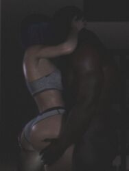 3d big_ass dark-skinned_male female kissing muscles virt-a-mate