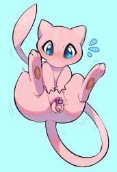 artist_request chastity_cage feral feral_only furry mew pokemon solo