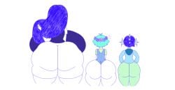 1boy 1futa 2girls anthro ass ass_chart ass_comparison ass_focus basil_(omori) berly_(omori) big_ass big_breasts blue_hair breasts bubble_butt comparing comparing_asses cyan_hair dinosaur dumptruck_ass facing_away facing_away_from_viewer female femboy flower_crown flowers green_skin hoodie huge_ass huge_breasts large_ass large_breasts lewd_catz lizard male mari_(omori) omori pale-skinned_female pale-skinned_male pale_skin self_upload thick_thighs white_body wide_hips