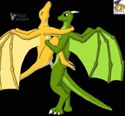 animated black_background black_eyes dragon edit female male open_mouth penis scalie_only simple_background straight surfing_charizard vash_dragon