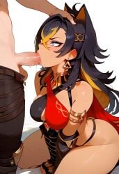 ai_generated curvy dehya_(genshin_impact) fellatio genshin_impact