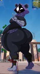 ass belly big_belly digestion fat feeding fortnite gurgle gurgling happy harley_quinn meow_skulls_(fortnite) peace_sign raven_team_leader silly smile sssonic2 thick_ass thick_thighs thighs vore vore_belly