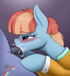 2017 anearbyanimal blush bow_hothoof_(mlp) clothed clothing cum cum_in_mouth cum_inside cutie_mark duo equine faceless_male fellatio_from_feral feral friendship_is_magic hair horse male mammal multicolored_hair my_little_pony oral pony purple_eyes sex simple_background solo_focus two_tone_hair vein windy_whistles_(mlp)