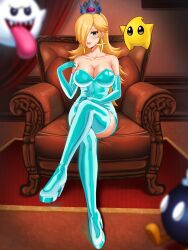 1girls blonde_hair blue_eyes breasts female female_only mario_(series) nintendo princess_rosalina saikoartanime solo tagme