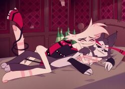 angel_dust_(hazbin_hotel) husk_(hazbin_hotel) tagme