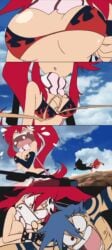 animated big_breasts breasts exposed_breasts kamina lowres nipple_slip nipples nude_filter official_art tengen_toppa_gurren_lagann wardrobe_malfunction yoko_littner