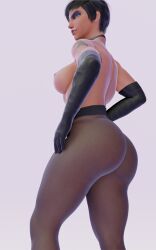 1girls 3d 3d_(artwork) artist_upload big_ass big_breasts big_butt big_thighs black_armwear black_hair blender_(software) blizzard_entertainment choker dark-skinned_female dark_skin dumptruck_ass dumptruck_butt erevos face_tattoo gloves hand_on_leg hand_on_thigh high_heels looking_sideways nipples overwatch overwatch_2 pantyhose pharah self_upload short_hair shushing solo solo_female thick_legs thick_thighs