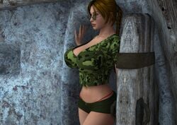 3d big_breasts brown-tinted_eyewear lana lara_croft lara_croft_(classic) looking_over_eyewear looking_over_glasses looking_over_sunglasses sunglasses tinted_eyewear tomb_raider vgbabes3d