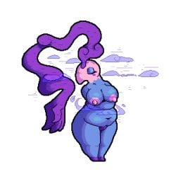 anthro belly big_breasts chubby_female closed_eyes female female_only generation_5_pokemon matchesyashi musharna nipples pixel_art pokémon_(species) pokemon pokemon_(species) shiny_musharna shiny_pokemon smoke tagme thick_thighs transparent_background