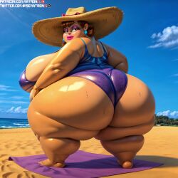 1girls 4k a_movie_of_eggs ai_generated bbw beach brown_hair chubby chubby_female fat fat_ass fat_butt female female_only highres hips hips_wider_than_shoulders huevocartoon huge_ass huge_breasts huge_hips human large_nipples lips lipstick massive_ass massive_breasts massive_butt massive_thighs matronai_(artist) mature mature_female mature_woman milf morbidly_obese morbidly_obese_female nipple_bulge nipples obese obese_female overweight overweight_female patreon patreon_username pinup senora_(una_pelicula_de_huevos) solo solo_female solo_focus ssbbw stable_diffusion swimsuit thick thick_ass thick_hips thick_legs thick_thighs twitter_username una_pelicula_de_huevos wide_hips woman