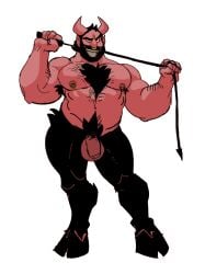 1boy balls ballsack bara beard beefy black_fur black_hair body_fur chest_hair christmas demon facial_hair flaccid flaccid_penis foreskin goat_legs half-human hooves horns humanoid intact krampus male male_nipples male_only male_pubic_hair masculine mature_male musclegut muscles muscular_male mustache nipple_piercing nipple_rings nose_piercing nose_ring nude_male partially_retracted_foreskin pecs penis pink_skin pointy_ears satyr scrotum septum_piercing smooth_penis solo spookeedoo testicles tongue_out uncut