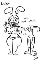 big_ass big_breasts bunny_ears bunny_girl bunnysuit edit eyes_open five_nights_at_freddy's five_nights_at_freddy's:_security_breach fnaf lolwutburger nice_ass open_mouth pointing rabbit rabbit_ears rabbit_girl scottgames stiches stiching tagme thick_thighs vanny vanny_(fnaf)