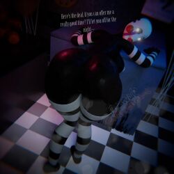 3d 3d_(artwork) ass_focus backboob big_ass big_breasts bugafterdark casual casual_nudity classic_fnaf_2_marionette classic_fnaf_2_puppet fazwolfent female female_only five_nights_at_freddy's huge_ass huge_breasts marionette_(fnaf) nude original_fnaf_2_marionette original_fnaf_2_puppet pov public public_nudity puppet_(fnaf) robot robot_girl teasing